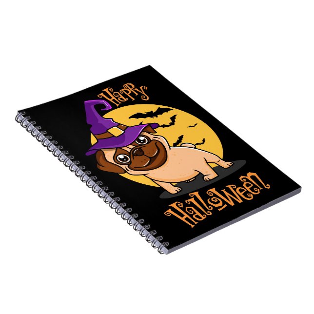 Halloween Puggy Foto Notebook Notizblock (Rechte Seite)