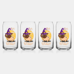 Halloween Puggy Glasses Dosenglas