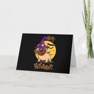 Halloween Puggy Grußkarte (Leere) Dankeskarte