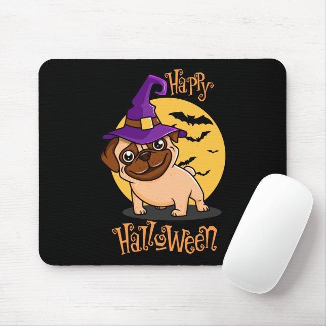 Halloween Puggy Mousepad (Mit Mouse)