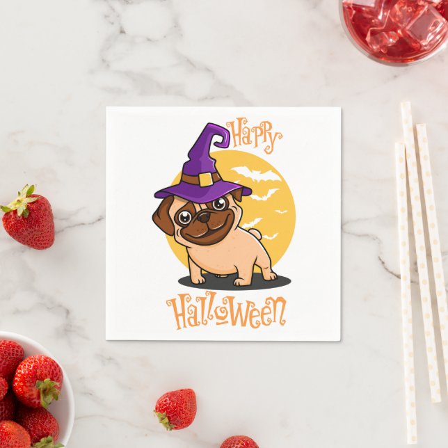 Halloween Puggy Paper Napkins Serviette (Beispiel)
