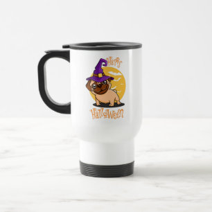 Halloween Puggy Travel Mug Reisebecher