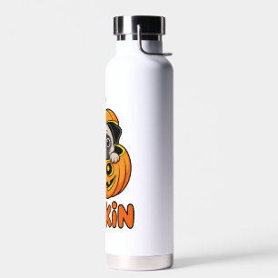 Halloween Pugkin, Kürbis-Mops-Hund Trinkflasche