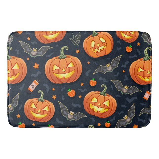 Halloween Pumkin Bath Mat Badematte (Vorderseite)