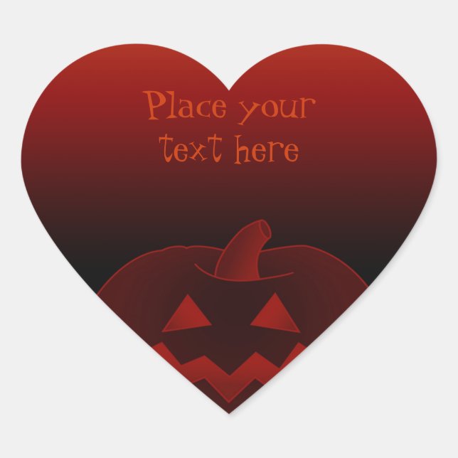 Halloween Pumpkin 2002 Herz-Aufkleber (Vorderseite)