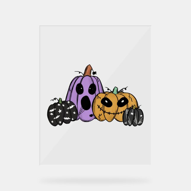 Halloween Pumpkin Acrylschild (Vorderseite)