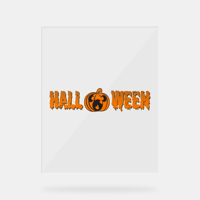Halloween Pumpkin Acrylschild (Vorderseite)