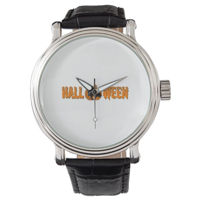 Halloween Pumpkin Armbanduhr (Vorderseite)