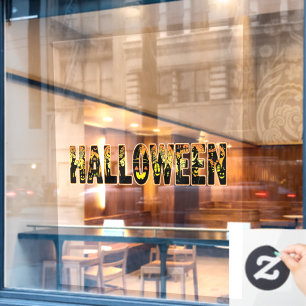Halloween Pumpkin Artwork Fensteraufkleber