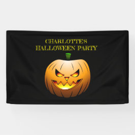 Halloween Pumpkin auf einem Party-Banner Banner