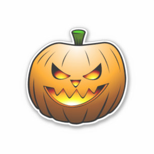 Halloween Pumpkin auf Vinyl Stickers brennen Aufkleber