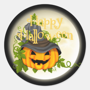 Halloween Pumpkin-Aufkleber Runder Aufkleber