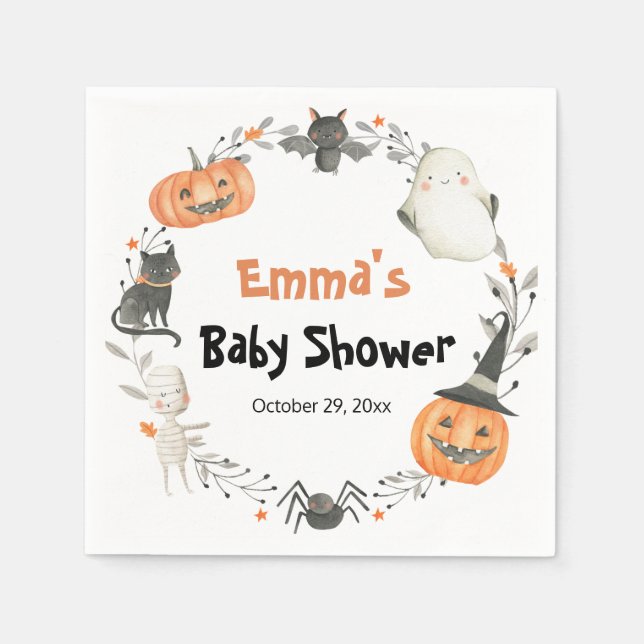 Halloween Pumpkin Baby Duschpapier Napkin Serviette (Vorderseite)