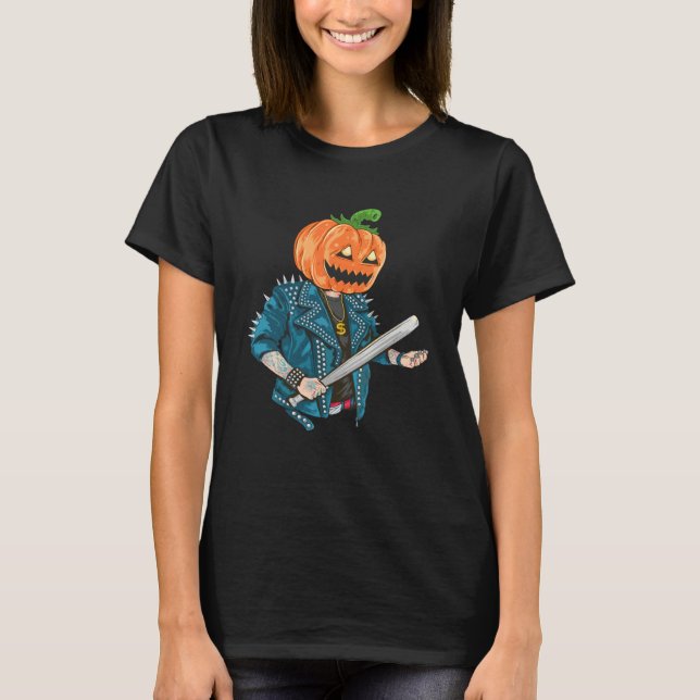 Halloween Pumpkin Baseball bat best for celebrants T-Shirt (Vorderseite)