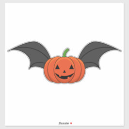 Halloween Pumpkin Bat Aufkleber