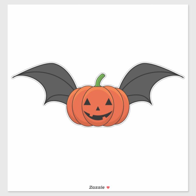 Halloween Pumpkin Bat Aufkleber (Blatt)