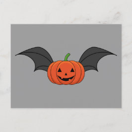 Halloween Pumpkin Bat Feiertagspostkarte