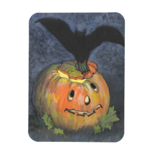 Halloween Pumpkin Bat Flex Magnet