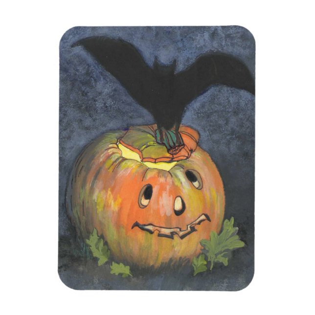 Halloween Pumpkin Bat Flex Magnet (Vertikal)