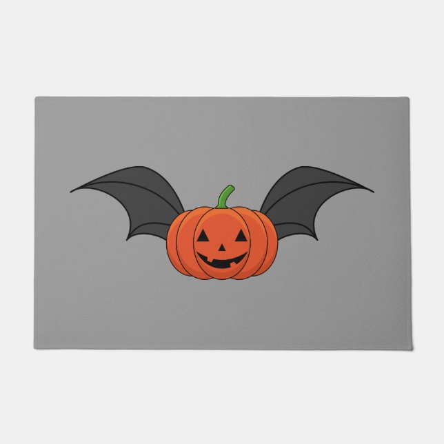 Halloween Pumpkin Bat Fußmatte (Vorderseite)