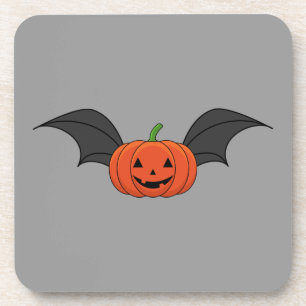 Halloween Pumpkin Bat Getränkeuntersetzer