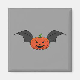 Halloween Pumpkin Bat Magnet