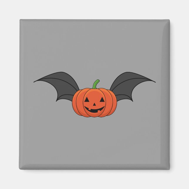 Halloween Pumpkin Bat Magnet (Vorne)