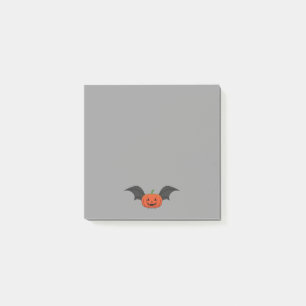 Halloween Pumpkin Bat Post-it Klebezettel