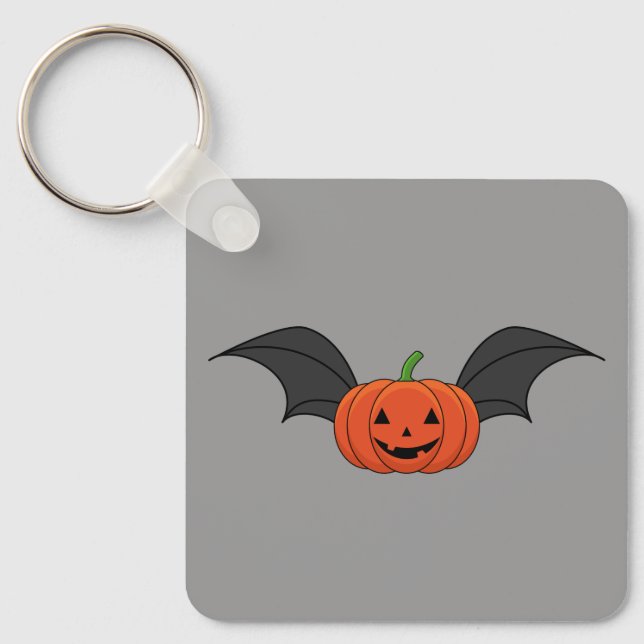 Halloween Pumpkin Bat Schlüsselanhänger (Vorderseite)
