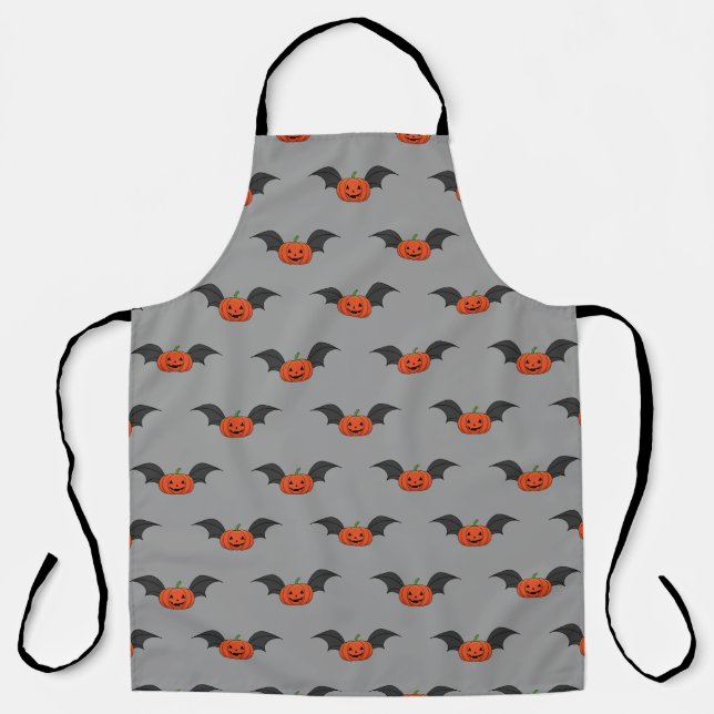 Halloween Pumpkin Bat Schürze (Vorderseite)