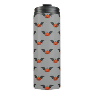 Halloween Pumpkin Bat Thermosbecher