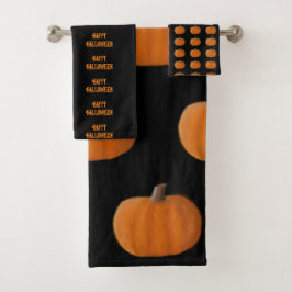 Halloween Pumpkin Bath Handtuch Set