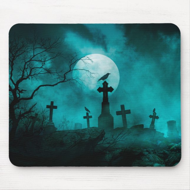 Halloween Pumpkin Bats & Hexen #2 Mousepad (Vorne)