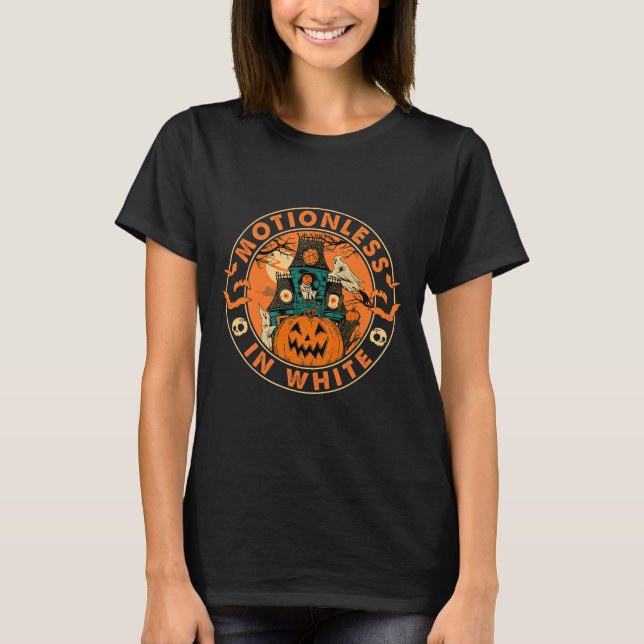 Halloween Pumpkin Beängstigend Fun Motionlesses in T-Shirt (Vorderseite)