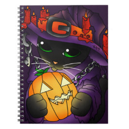 Halloween Pumpkin Black Hexenkatze Notizblock