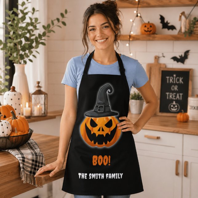 Halloween Pumpkin "BOO" - Personalisierter Name Schürze (Von Creator hochgeladen)