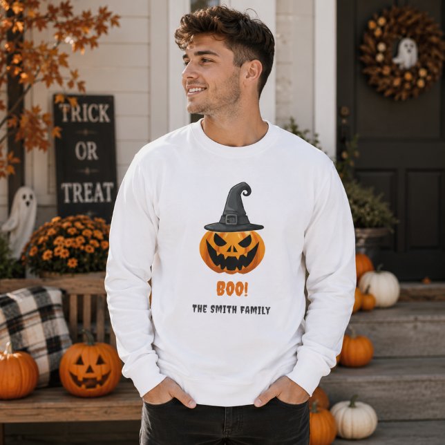 Halloween Pumpkin "BOO" - Personalisierter Name Sweatshirt (Von Creator hochgeladen)