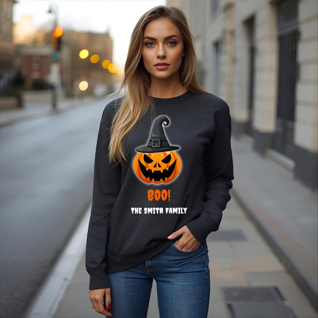 Halloween Pumpkin "BOO" - Personalisierter Name Sweatshirt (Von Creator hochgeladen)