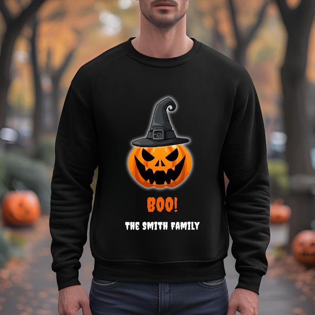Halloween Pumpkin "BOO" - Personalisierter Name Sweatshirt (Von Creator hochgeladen)