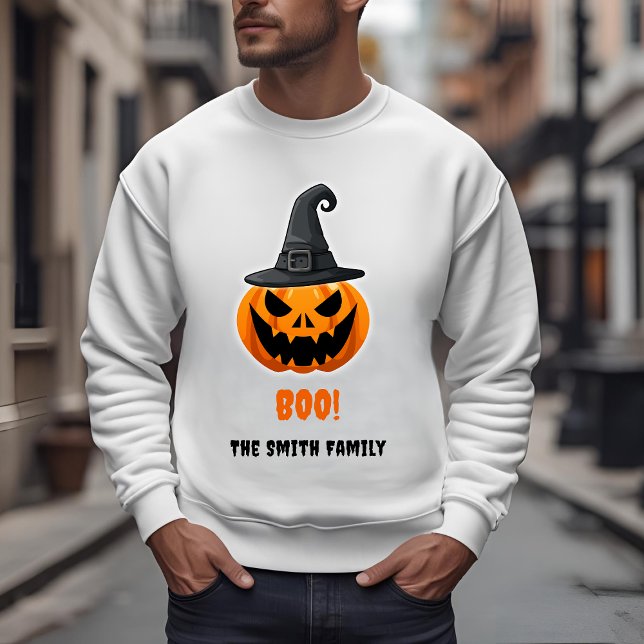 Halloween Pumpkin "BOO" - Personalisierter Name Sweatshirt (Von Creator hochgeladen)