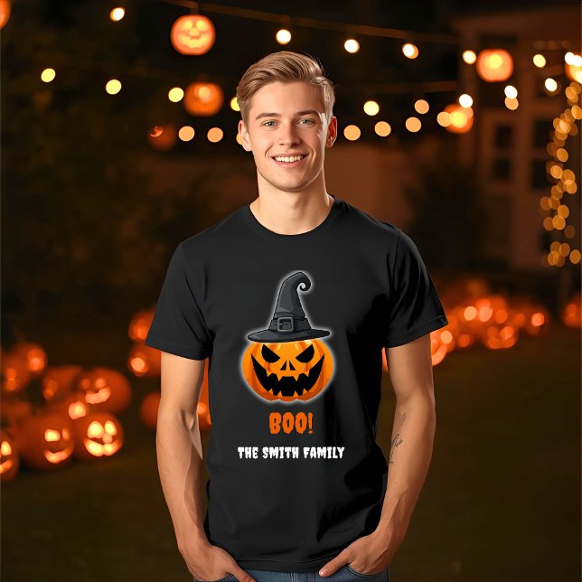 Halloween Pumpkin "BOO" - Personalisierter Name T-Shirt (Von Creator hochgeladen)