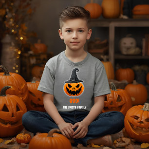 Halloween Pumpkin "BOO" - Personalisierter Name T-Shirt