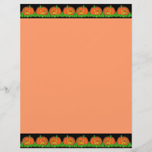 Halloween Pumpkin Border Briefbogen