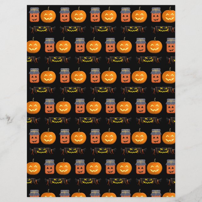 Halloween Pumpkin Candy Leckereien Craft Paper (Vorderseite)