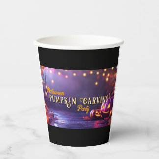 Halloween Pumpkin Carving Party Cup Pappbecher