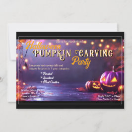 Halloween Pumpkin Carving Party Einladung