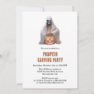 Halloween Pumpkin Carving Party Einladung