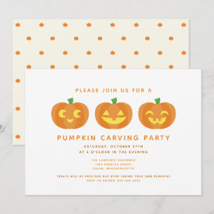 Halloween Pumpkin Carving Party Einladung