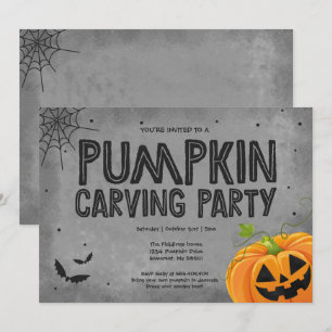 Halloween Pumpkin Carving Party Einladung