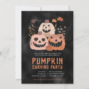 Halloween Pumpkin Carving Party Einladungen